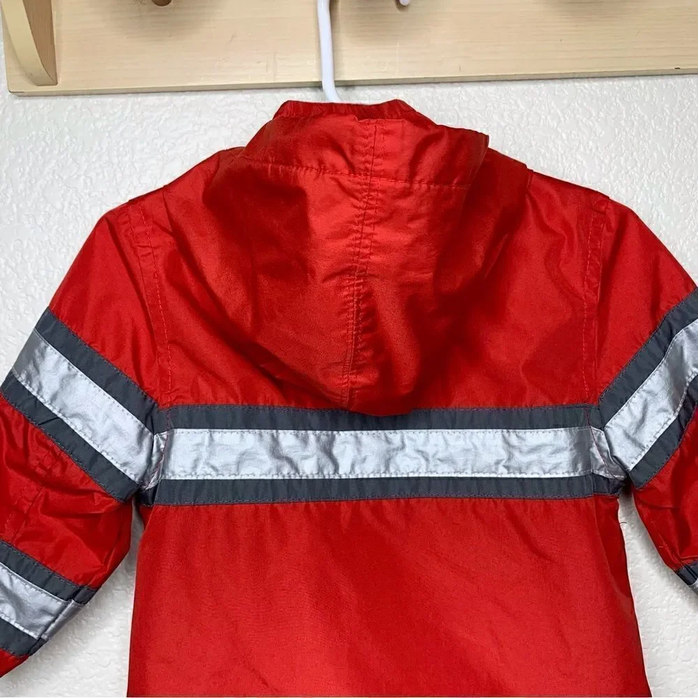 Carter’s Baby Boy Size 12 Months Fireman Hooded Windbreaker Rain Jacket